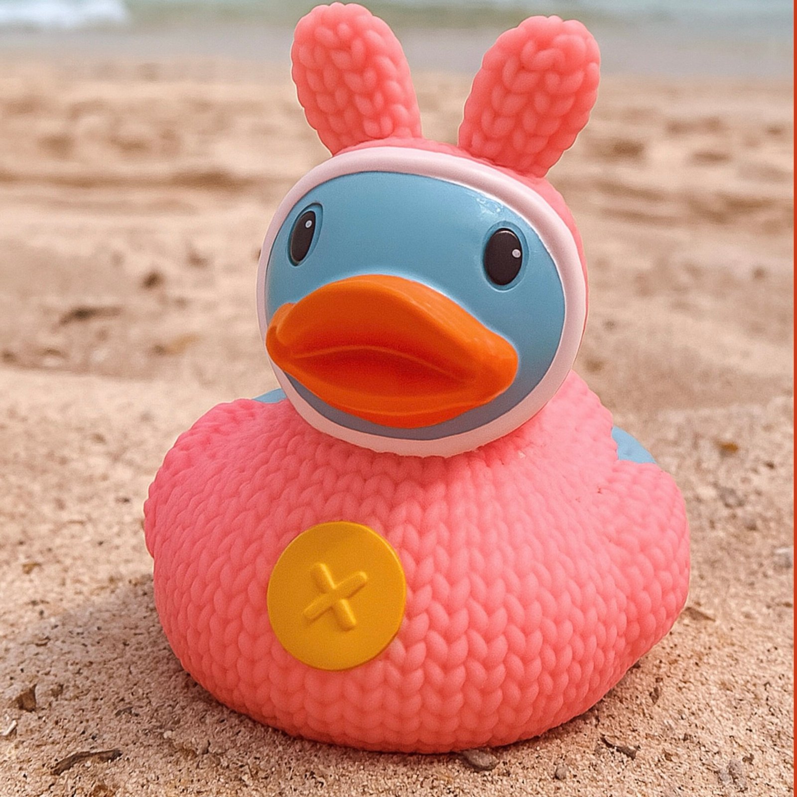 img_4373 Cute pink duck with bear outfit - Image 2